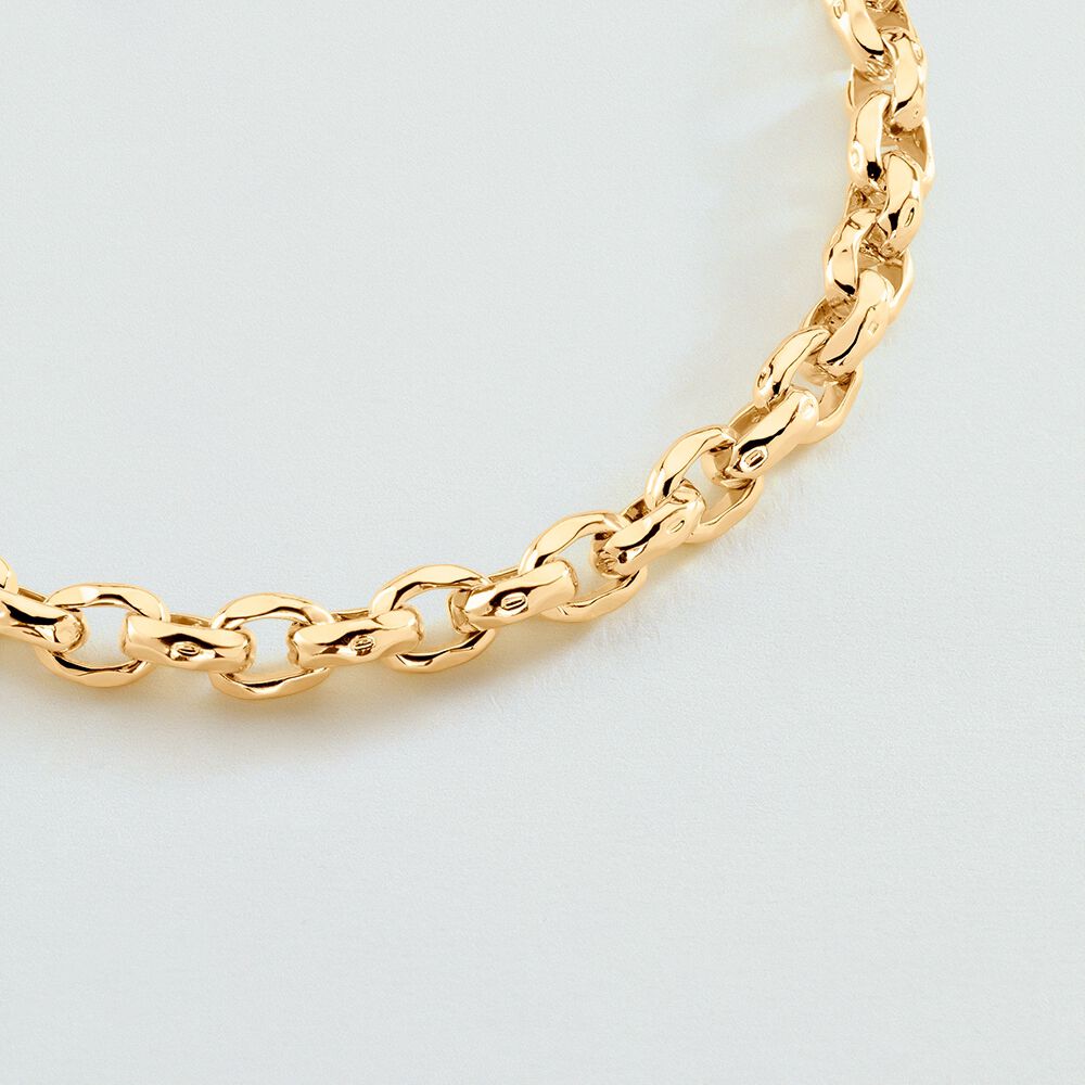 Collar corto ESLABÓN MARTILLADO - Dorado - Collar corto  | Agatha
