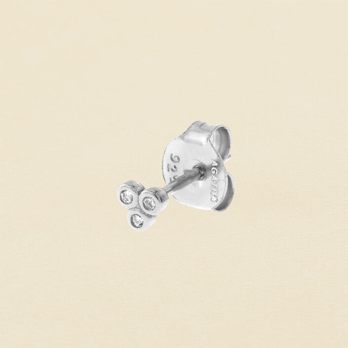 Piercing mini TRES - Cristal / Plateado - Piercings  | Agatha