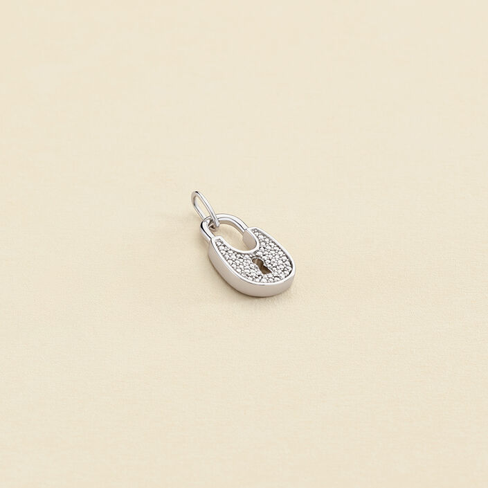 Colgante PADLOCK - Cristal / Plateado - Joyas  | Agatha