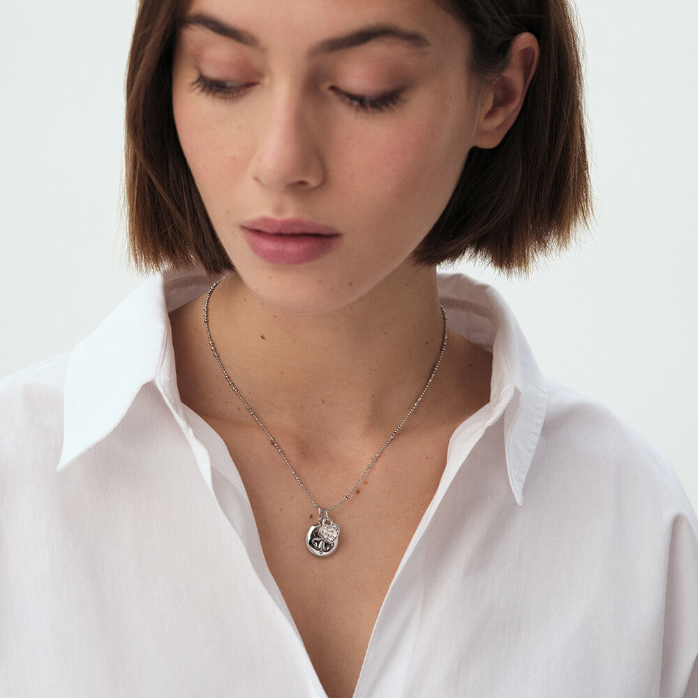 Collar corto CADENA BOLA - Plateado - Collar corto  | Agatha