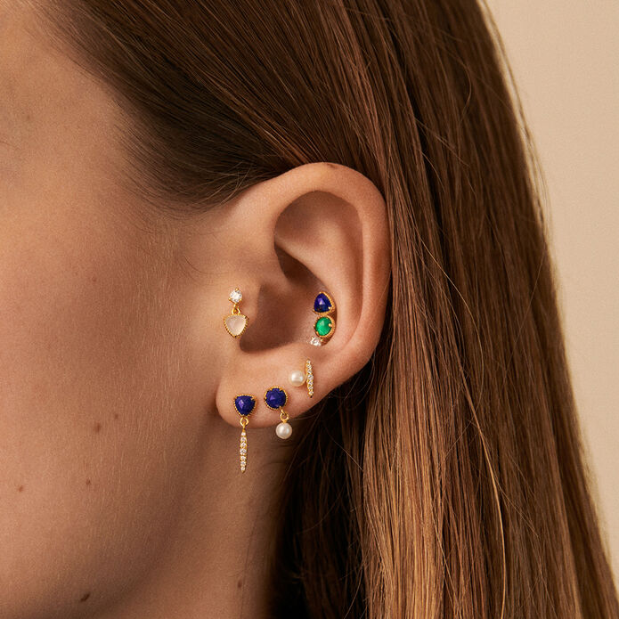 Piercing mini MIX & MATCH - Lapislazuli Azul - Piercings  | Agatha