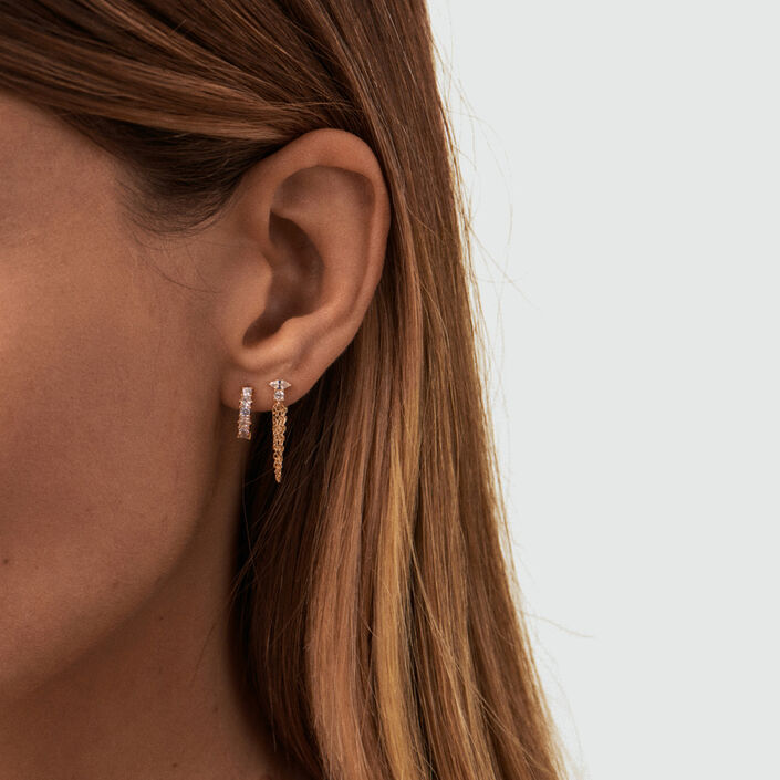Piercing criolla AMAS - Cristal / Oro - Piercings  | Agatha
