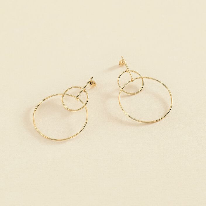 Pendientes largos CASSINI - Dorado - Pendientes  | Agatha