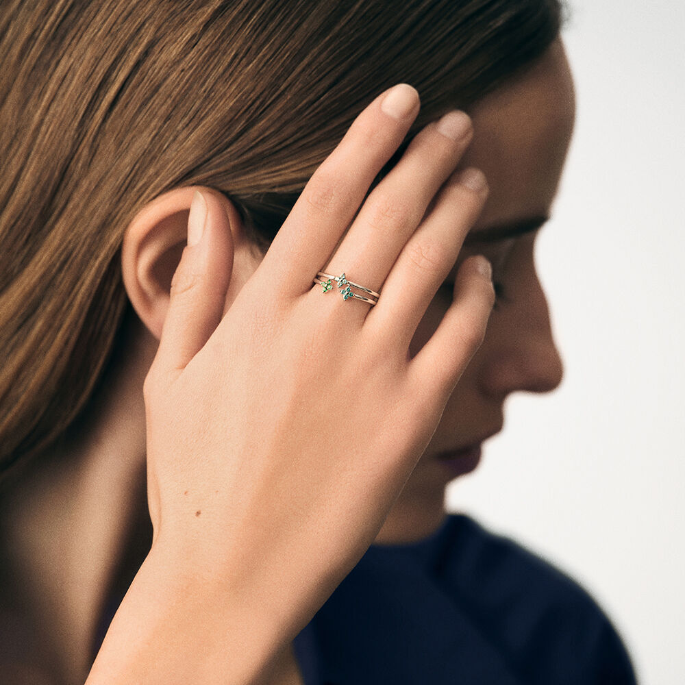 Anillo fino BELOVED - Multicolor / Plata - Anillos de fantas&iacute;a  | Agatha