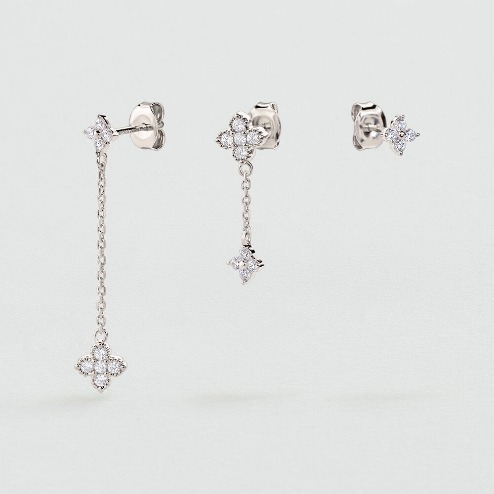 Set de pendientes BELOVED MIX & MATCH - Cristal / Plateado - Pendientes cortos  | Agatha