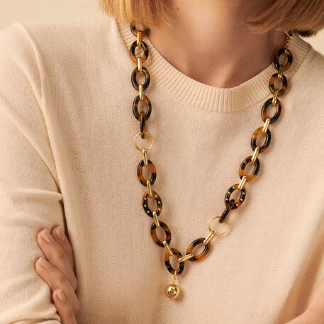 Collar midi BOUCLE - Concha / Dorado - Collares  | Agatha