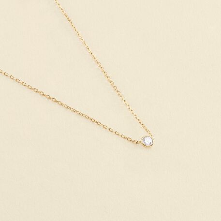 Collar corto BRILLANT - Cristal / Dorado - Collares  | Agatha