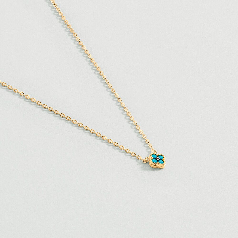 Collar corto BELOVED - Turquesa / Oro - Collar corto  | Agatha