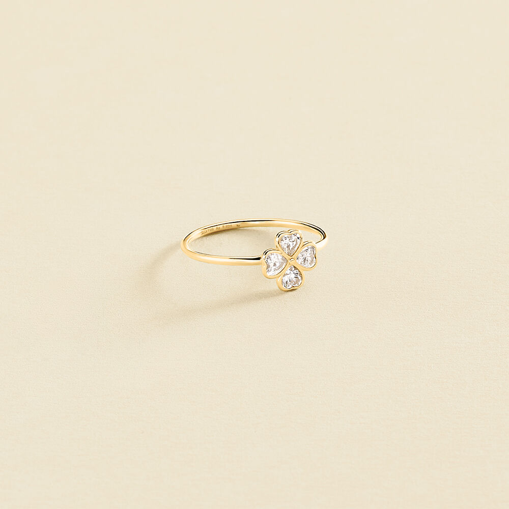 Anillo fino FELICITE - Cristal / Dorado - Anillos  | Agatha