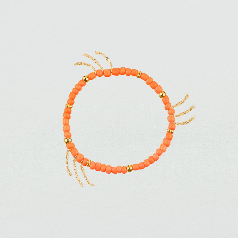 Pulsera de cadena RODEO - Naranja / Oro - Pulsera de cadena  | Agatha