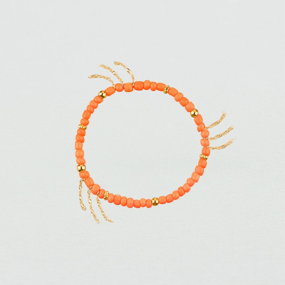 Pulsera de cadena RODEO - Naranja / Oro - Pulsera de cadena  | Agatha