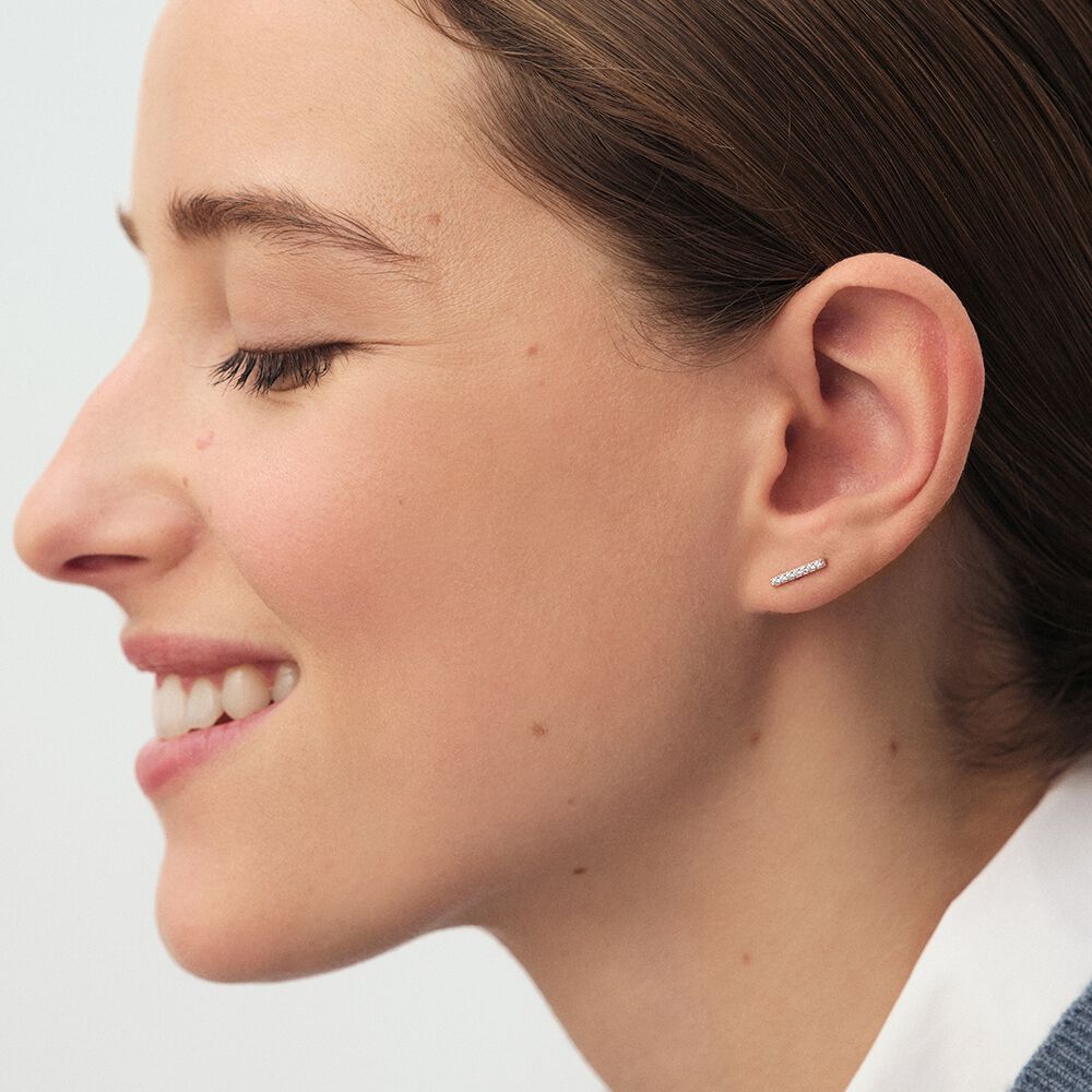 Pendientes cortos BARSHINE - Cristal / Plateado - Pendientes cortos  | Agatha