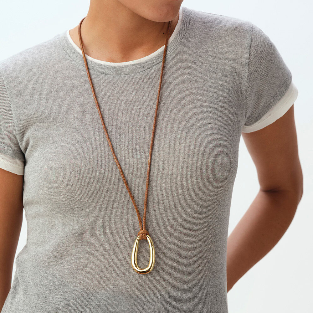 Collar largo ABBESSES - Marr&oacute;n / Dorado - Collar largo  | Agatha