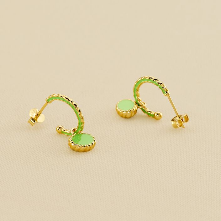 Criollas ATMA - Onyx/ verde - Pendientes  | Agatha