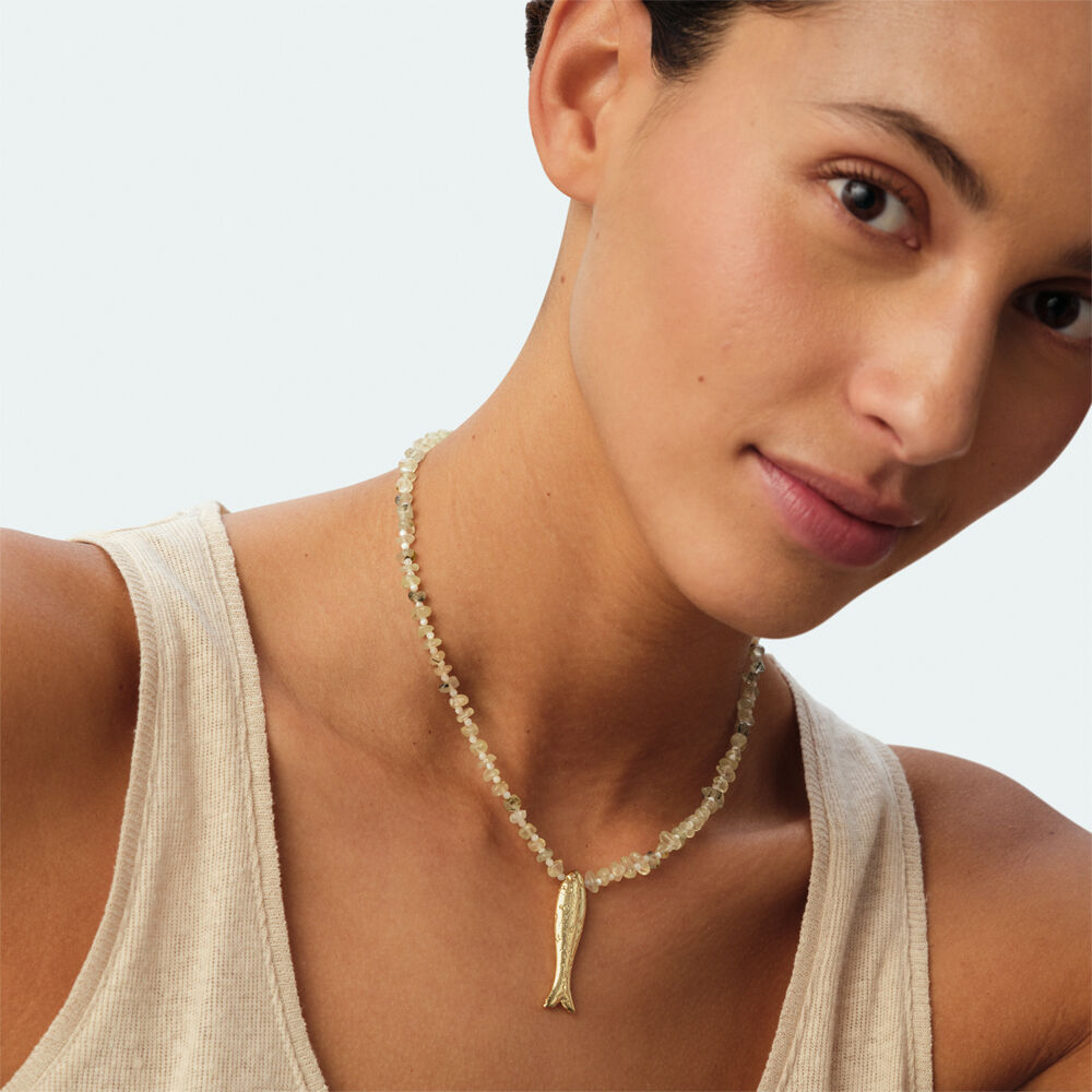 Collar midi CALMA - Verde / Dorado - Collares  | Agatha