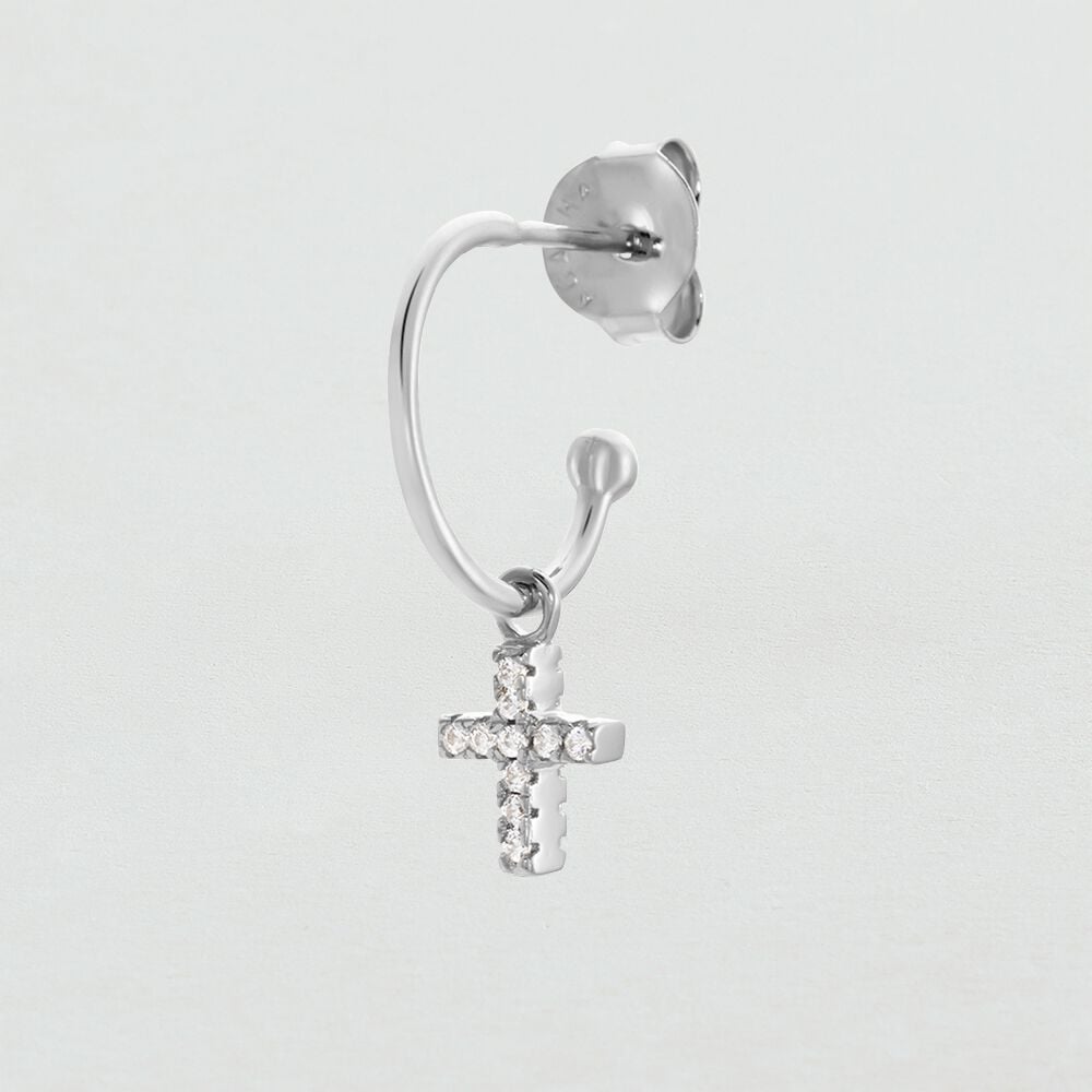 Piercing criolla CRIOCRUZ - Cristal / Plateado - Piercings  | Agatha