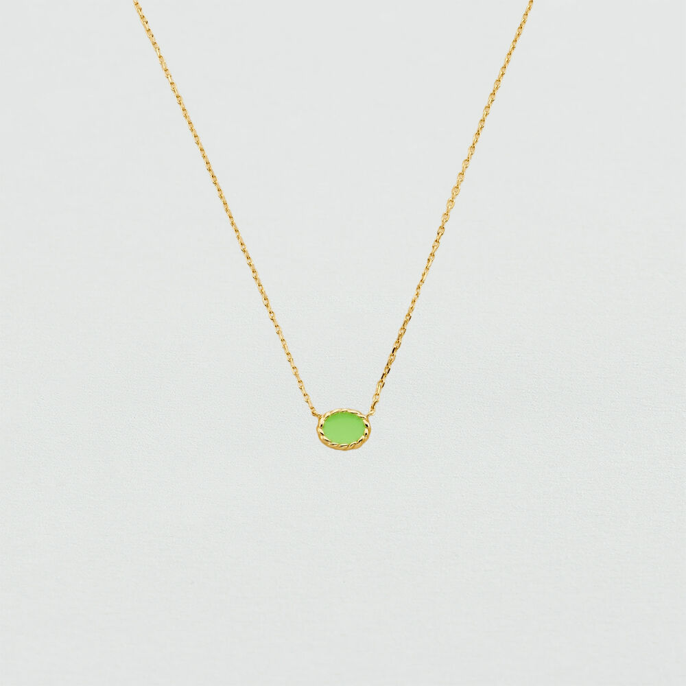 Collar corto ATMA - Onyx/ verde - Collar corto  | Agatha