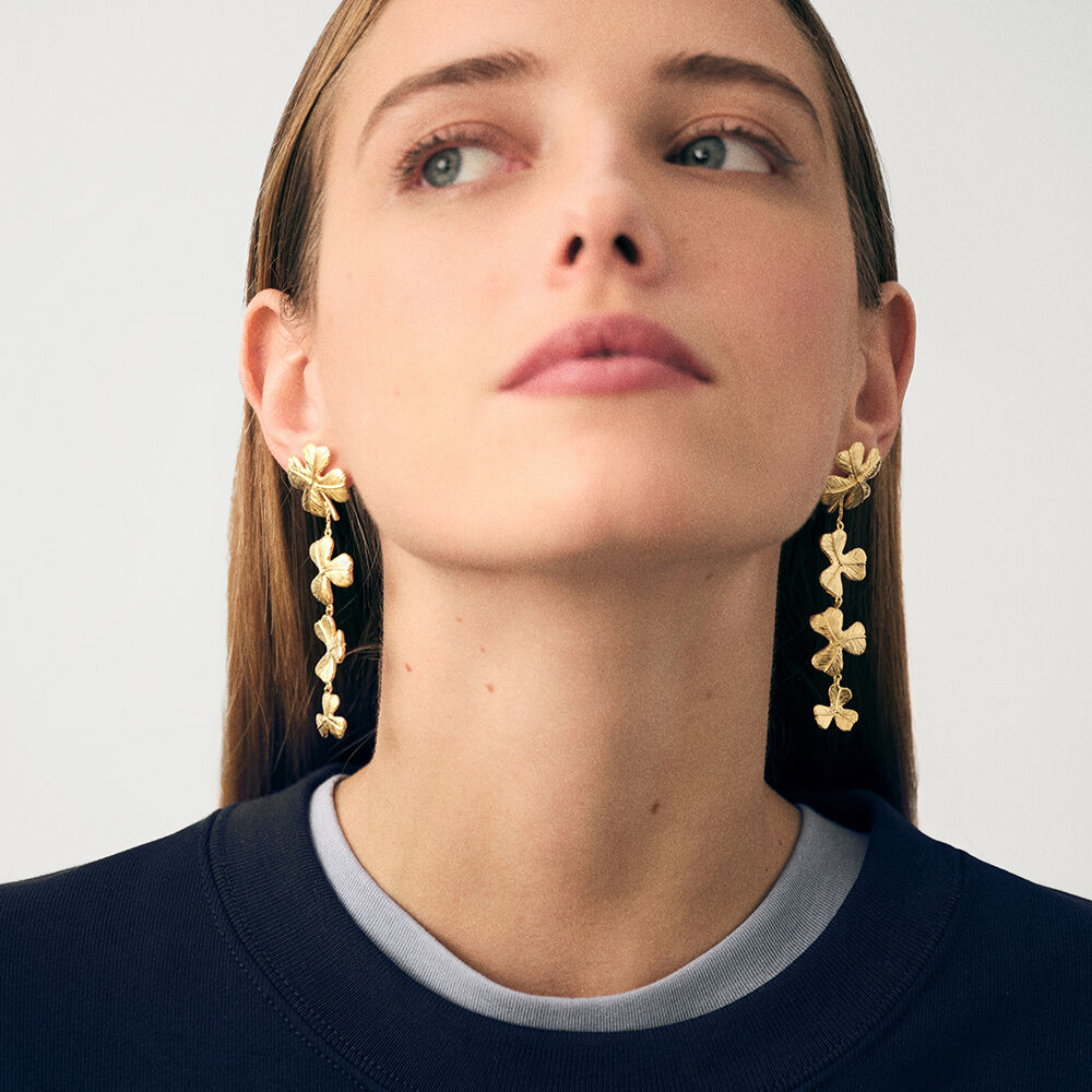 Pendientes largos FELICIA - Dorado - Pendientes de fantas&iacute;a  | Agatha