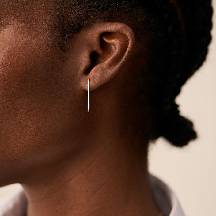 Pendientes largos RADIEUX - Dorado - Pendientes  | Agatha
