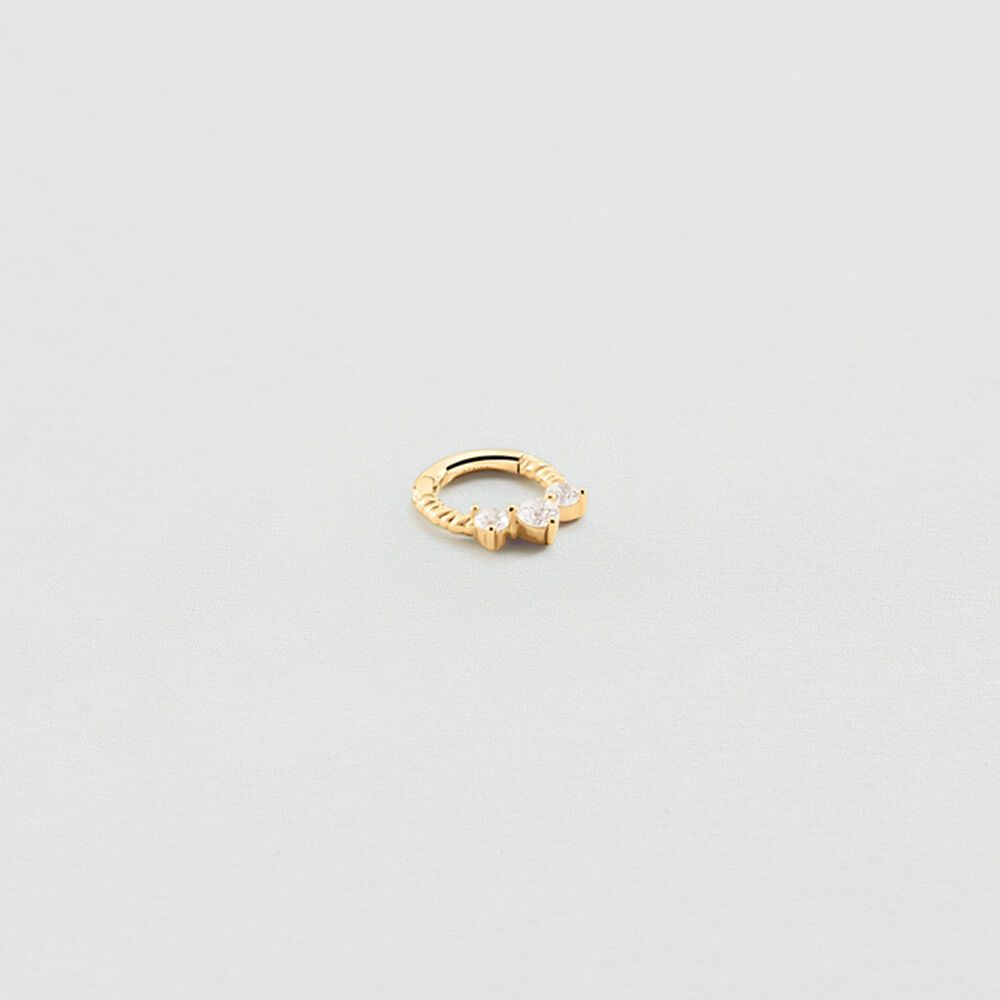 Piercing criolla MIX & MATCH - Cristal / Dorado - Tragus&H&eacute;lix  | Agatha