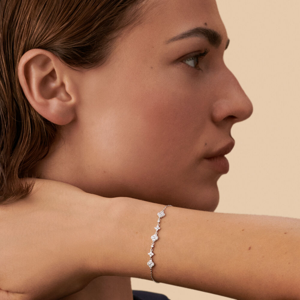 Pulsera de cadena BELOVED - Cristal / Plateado - Pulsera de cadena  | Agatha