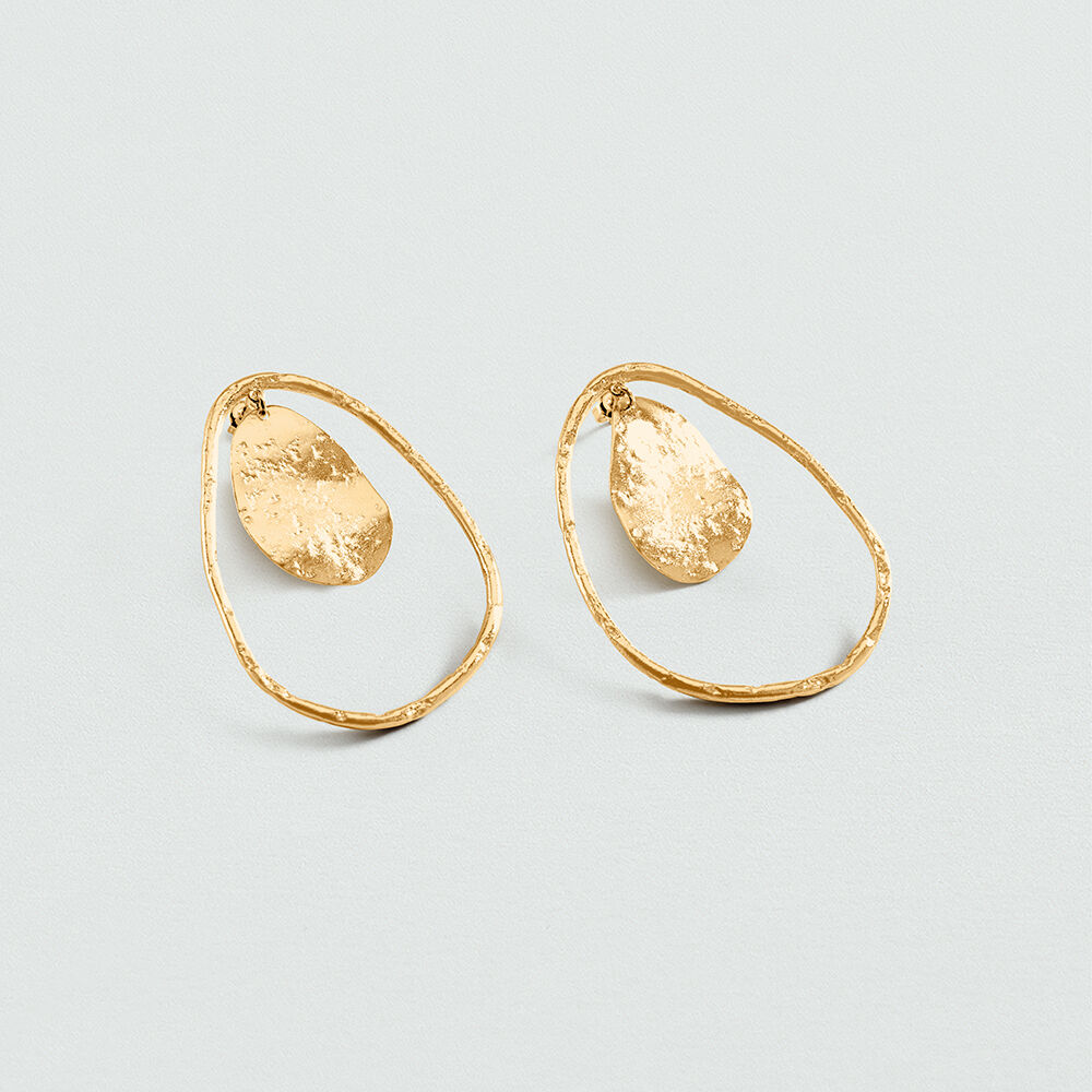 Pendientes largos CALMA - Dorado - Pendientes  | Agatha