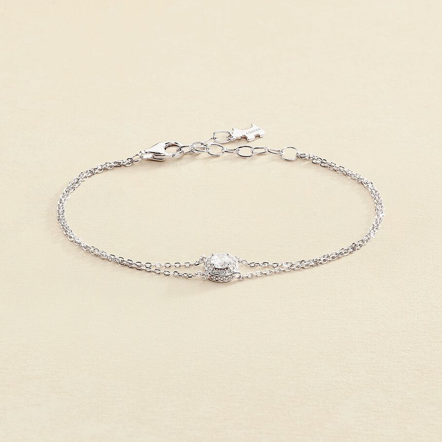 Pulsera de cadena IMPERIAL - Cristal / Plateado - Pulseras  | Agatha
