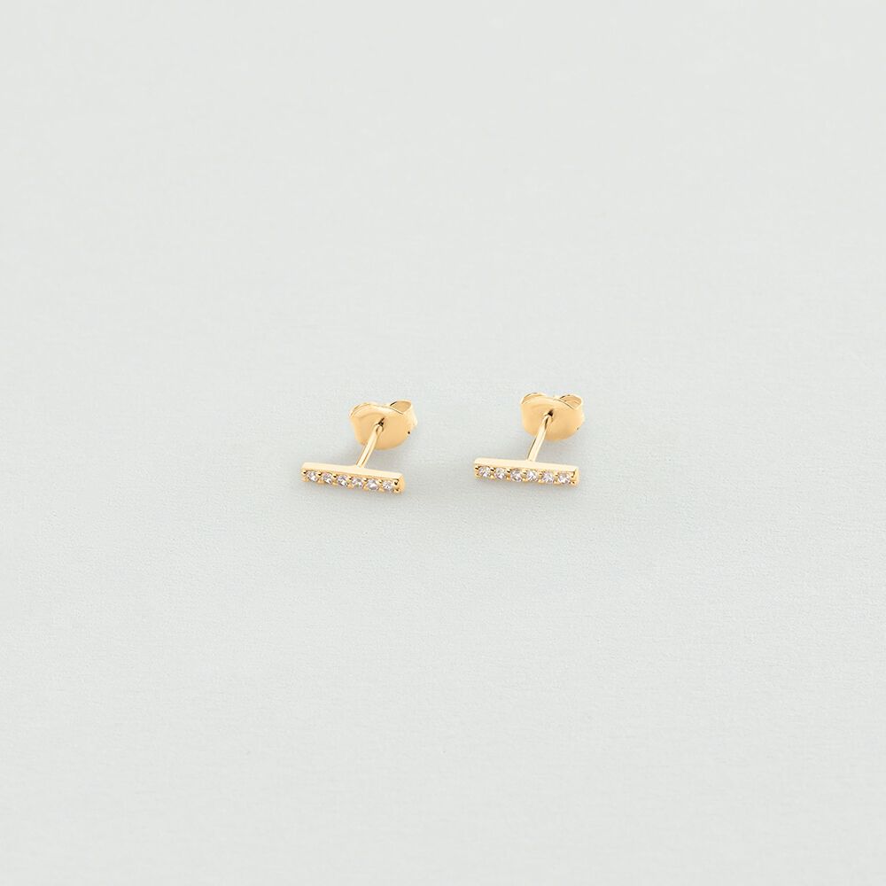 Pendientes cortos BARSHINE - Cristal / Dorado - Pendientes cortos  | Agatha
