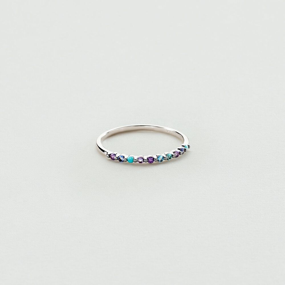 Anillo fino BELOVED - Multicolor / Plata - Anillos de fantasía  | Agatha