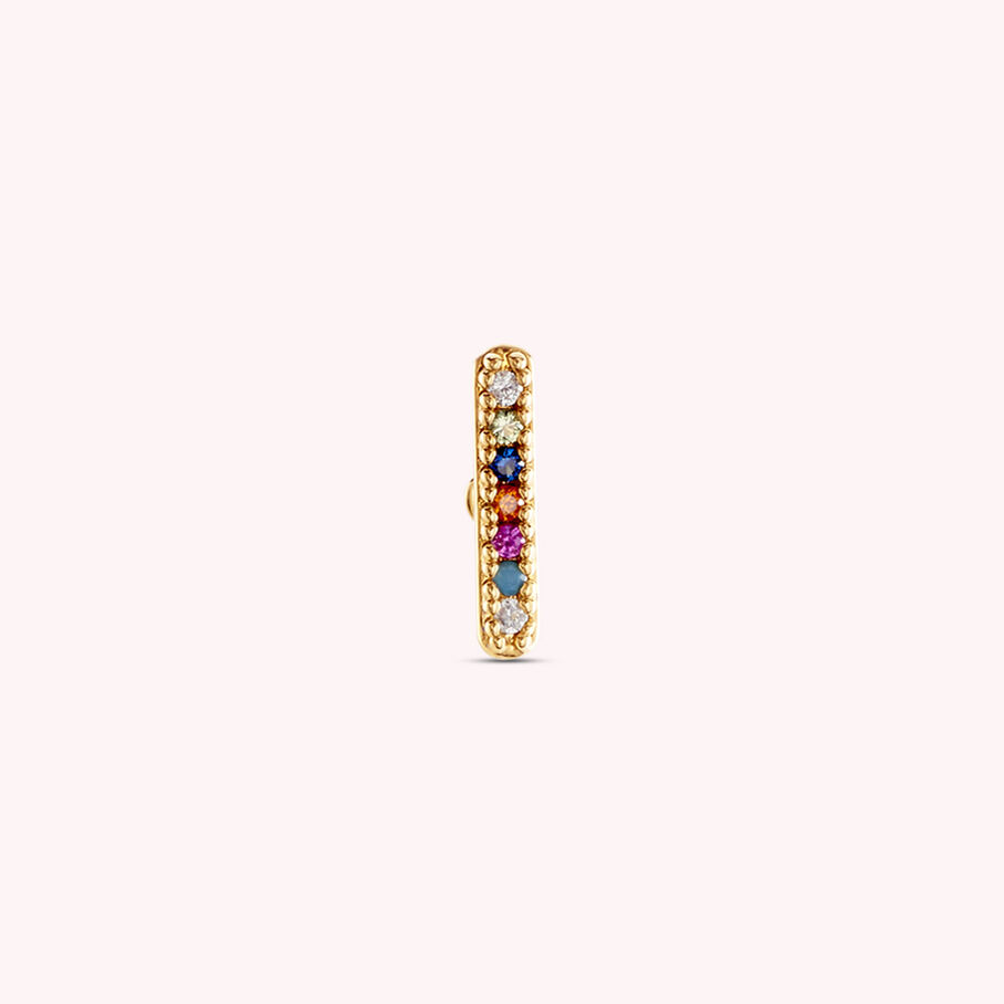 Piercing mini RAINBOW - Multicolor / Oro