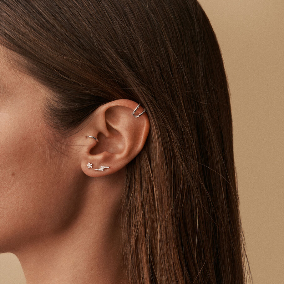 Piercing mini ECLAIR - Cristal / Plateado - Piercings  | Agatha