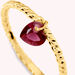 Anillo fino BEGUIN - Rojo / Oro - Anillos  | Agatha