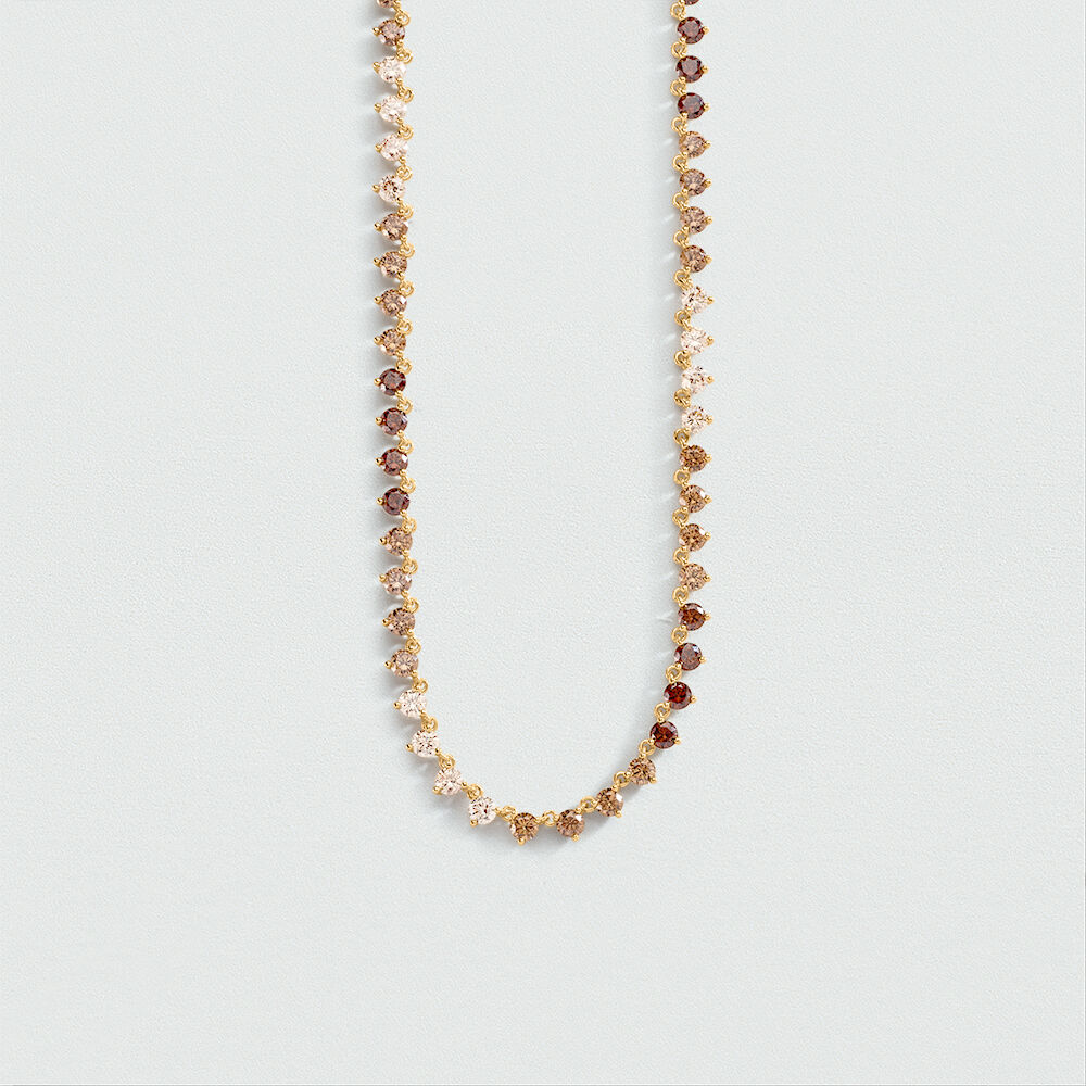 Collar corto LUTETIA - Marrón / Dorado - Collar corto  | Agatha