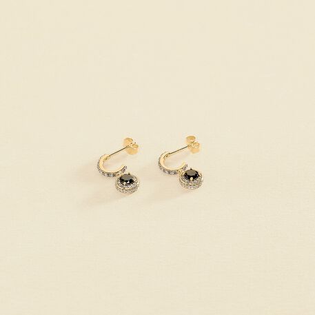Criollas IMPERIAL - Negro / Oro - Pendientes  | Agatha