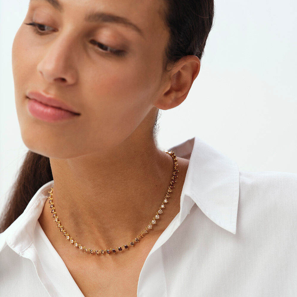 Collar corto LUTETIA - Marr&oacute;n / Dorado - Collar corto  | Agatha