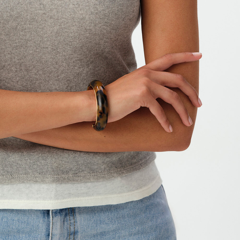 Pulsera r&iacute;gida ROYAL - Concha / Dorado - Pulsera r&iacute;gida  | Agatha