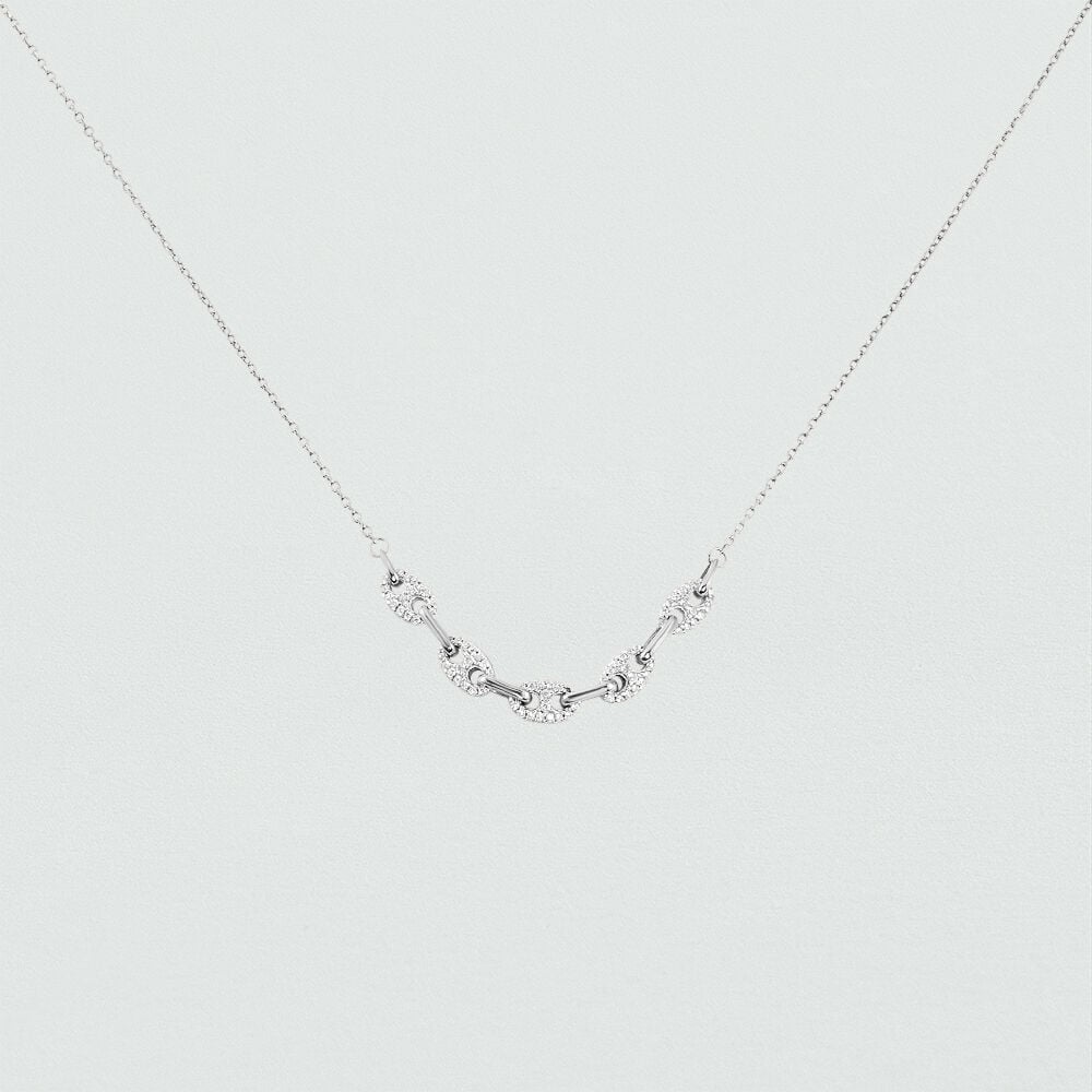 Collar midi ETREINTE - Cristal / Plateado - Collares  | Agatha