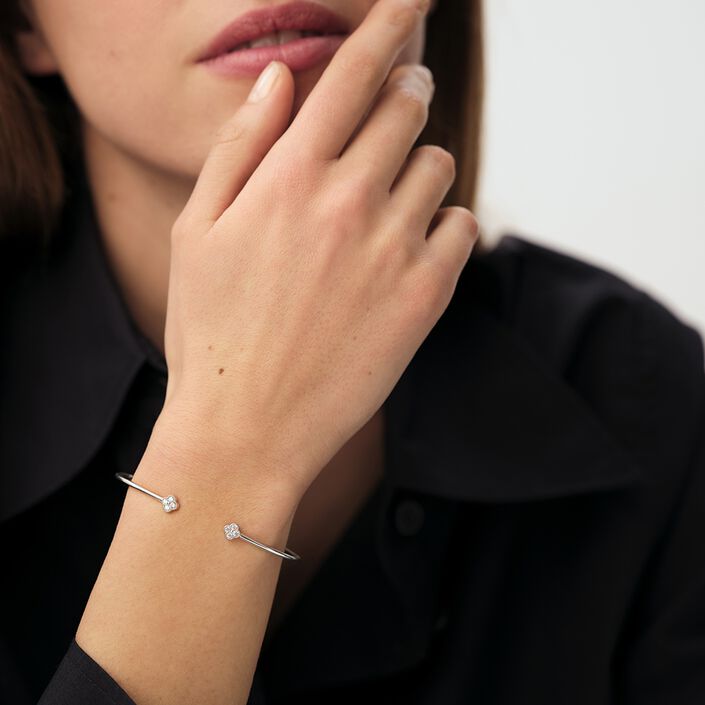 Pulsera rígida BELOVED - Cristal / Plateado - Pulseras  | Agatha