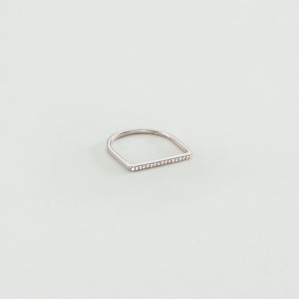 Anillo fino BARSHINE - Cristal / Plateado - Anillos de fantasía  | Agatha