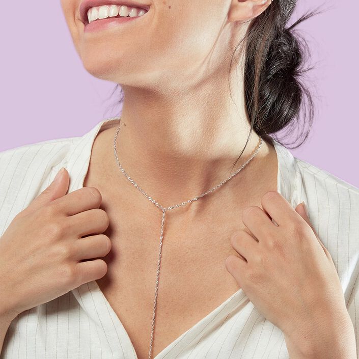 Collar largo EFFLEURE - Plata - Collares  | Agatha