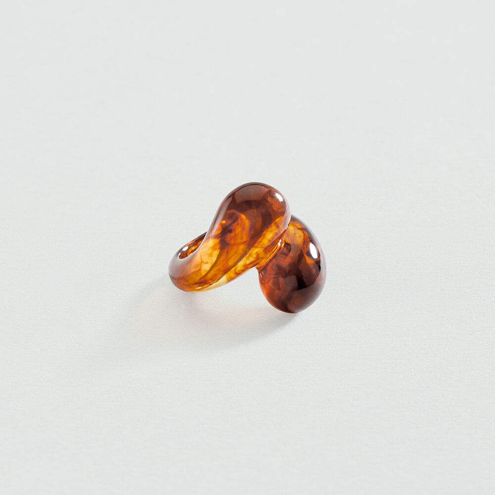 Anillo fino CALMA - Marr&oacute;n / Dorado - Anillos  | Agatha