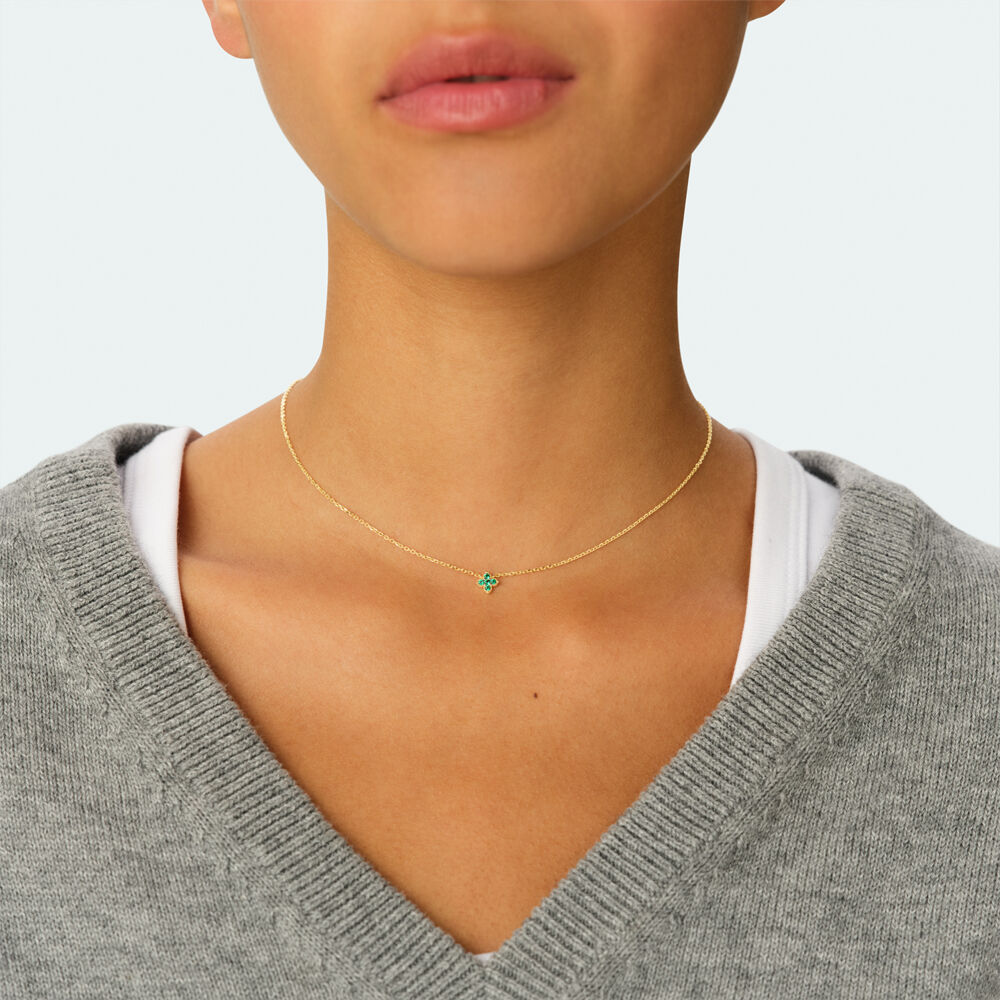 Collar corto BELOVED - Verde / Dorado - Collar corto  | Agatha