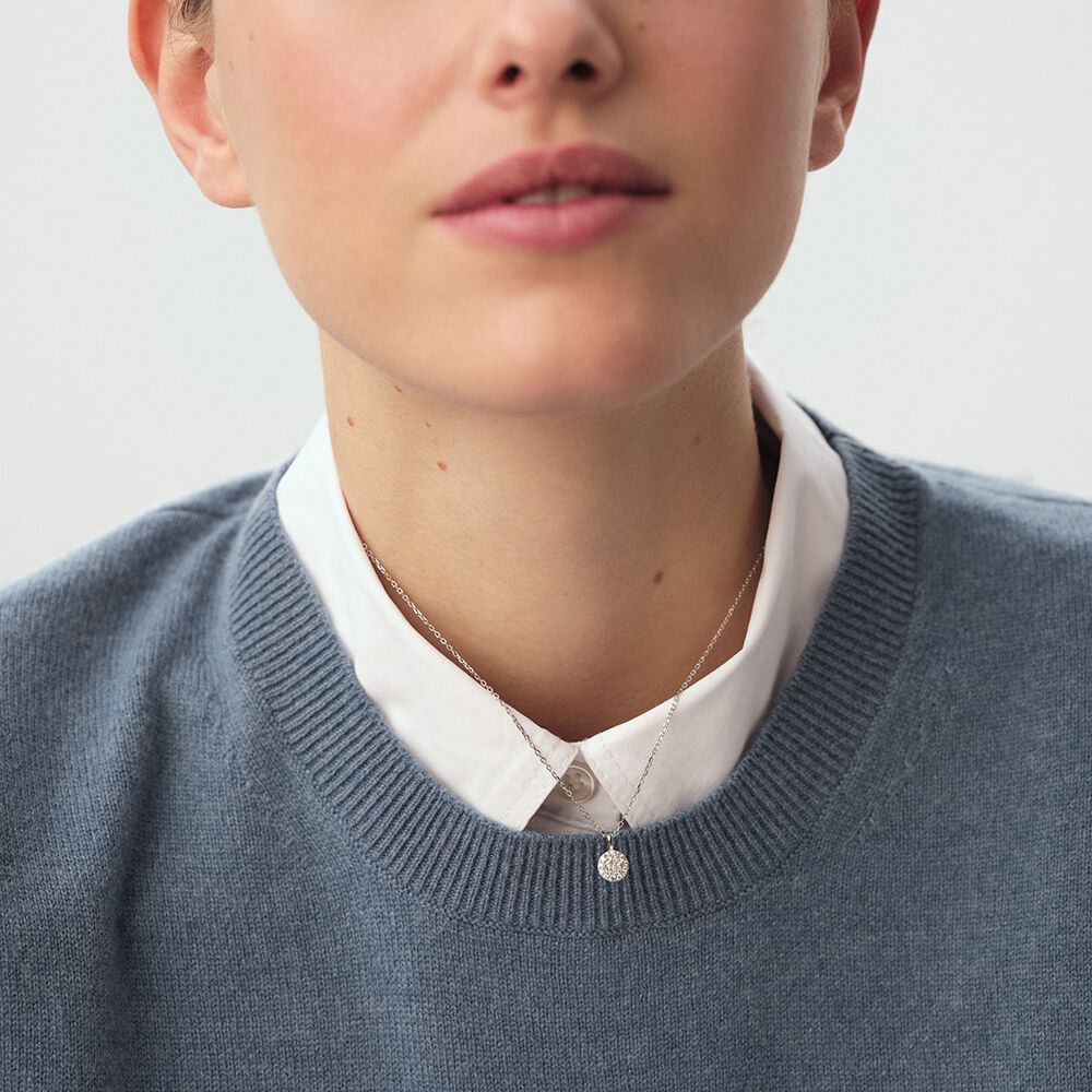 Collar corto CRYSTAL - Cristal / Plateado - Collar corto  | Agatha