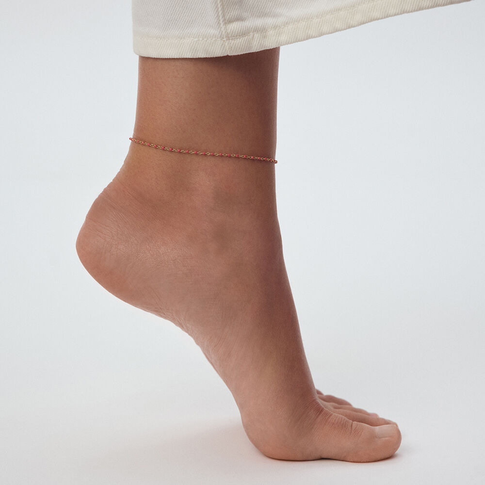 Tobillera SMARTY - Coral / Oro - Tobillera  | Agatha