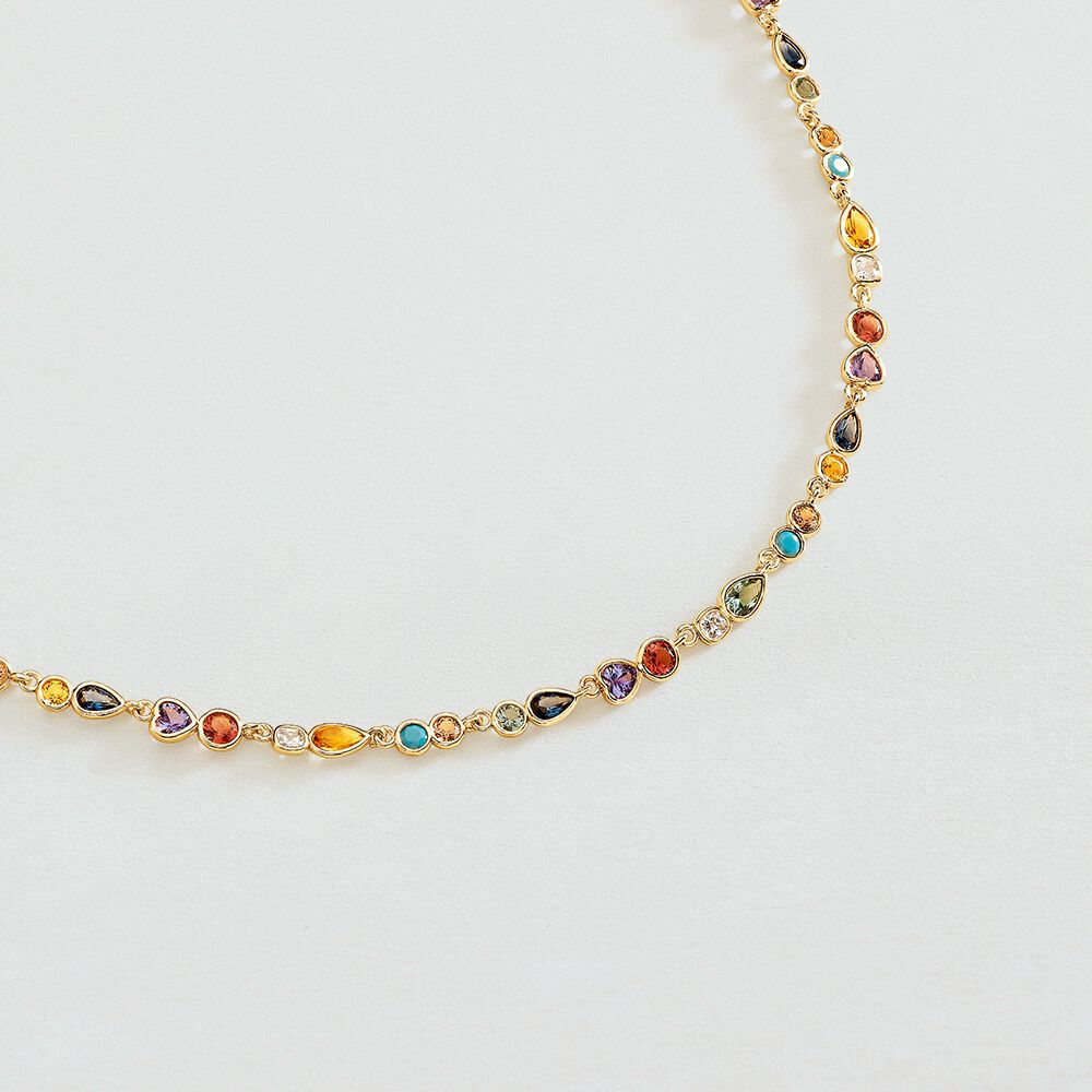 Collar corto CANDY - Multicolor / Oro - Collar corto  | Agatha