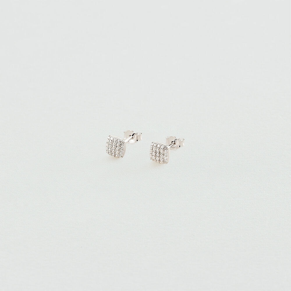 Pendientes cortos GLORIA - Cristal / Plateado - Pendientes cortos  | Agatha