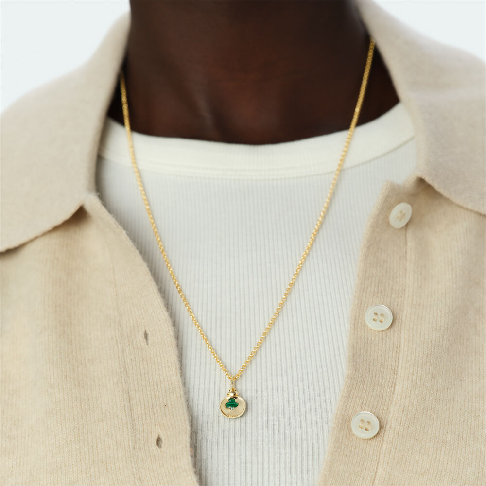 Colgante TR&Eacute;BOL - Verde / Dorado - Joyas  | Agatha