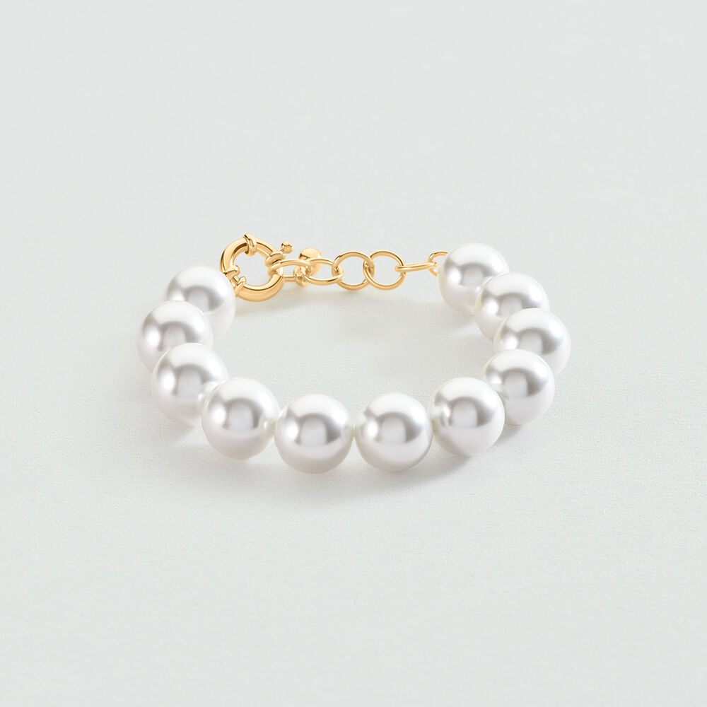 Pulsera de cadena PALAIS ROYAL - Perla / Oro - Pulsera de cadena  | Agatha
