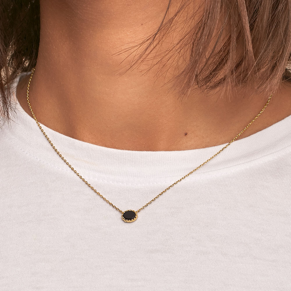 Collar corto ATMA - Onyx/ verde - Collar corto  | Agatha