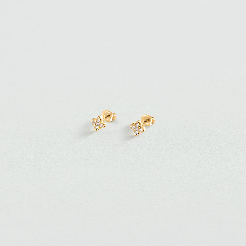 Pendientes cortos BELOVED - Cristal / Dorado - Pendientes cortos  | Agatha